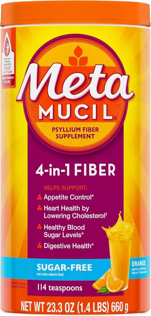 Procter und Gamble Metamucil Orange Smooth Texture Sugar Free Powder - 114 Ds, 660 g
