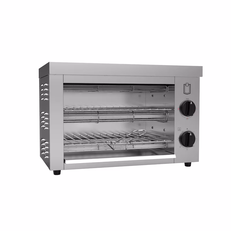 METRO Professional Double Toaster/Baking Oven GTO2002, Stainless Steel, 49.2 x 28 x 33.4 cm, 3000 W, with two shelves