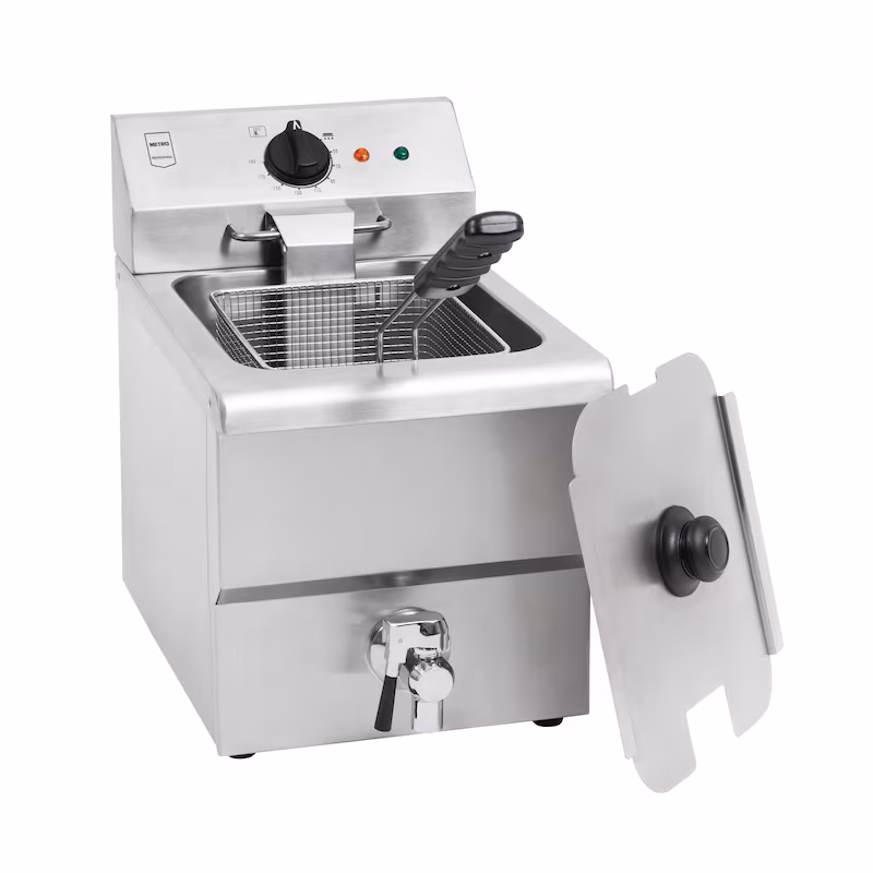 METRO Professional Electric Deep Fryer GDF5008, Stainless Steel, 29.5 x 54.5 x 42.7 cm, 8 L, Silver