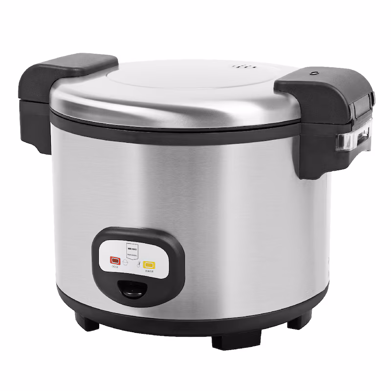 METRO PROFESSIONAL Electric Rice Cooker GRC1950, Stainless Steel, 48 x 35 x 39 cm, 1250 W, 12 L, Silver