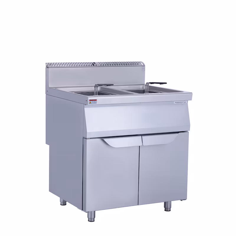 METRO PROFESSIONAL Gas Fryer GGF2700, Stainless Steel, 80 x 70 x 108.5 cm, 32 L, Piezo Ignition, Silver