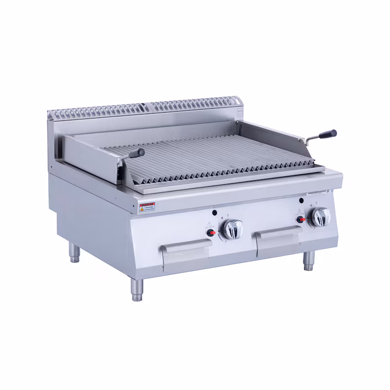 METRO PROFESSIONAL Gas Grill GGCB2700, Stainless Steel, 80 x 70 x 54.7 cm, Piezo Ignition, Silver