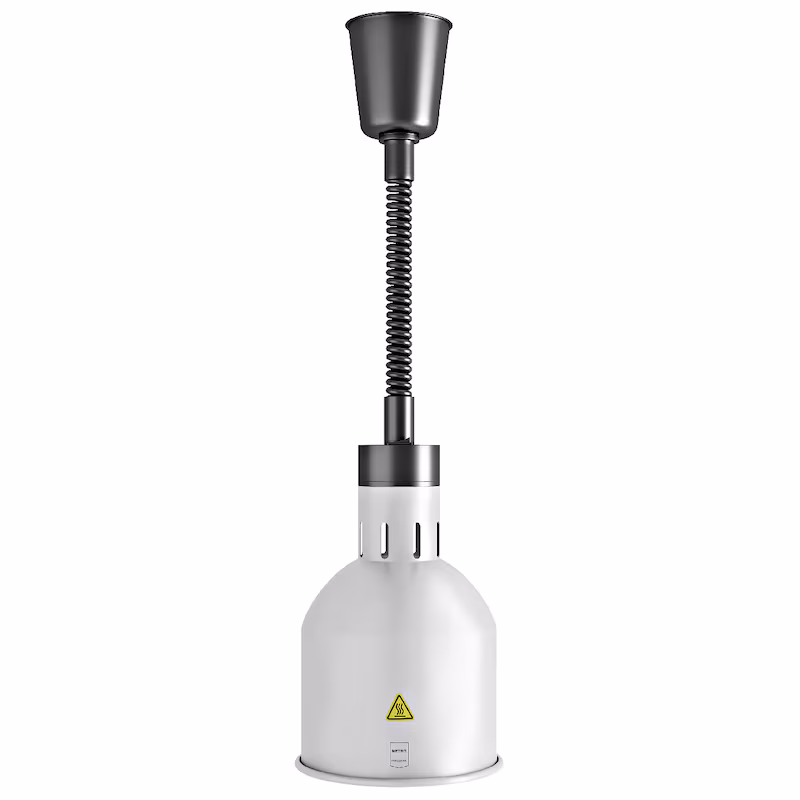 METRO Professional Infrared Heat Lamp GWL1000S, Ø 17.5 cm, 250 W, height adjustable, silver