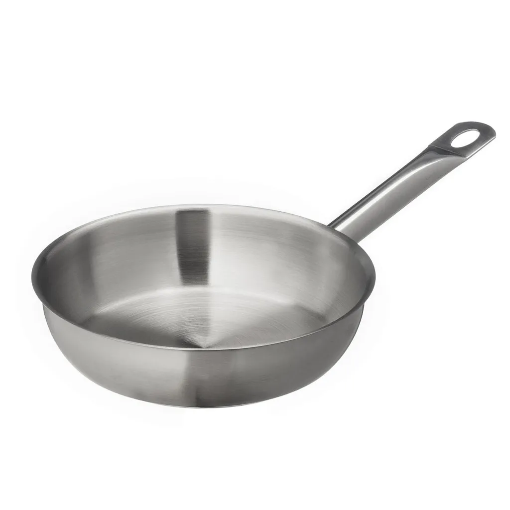 Metro Professional uncoated frying pan | Ø 24 cm | stainless steel | oven-safe up to max. 240 °C | also suitable for induction cooktops | frying pan | universal frying pan | also suitable for commercial use