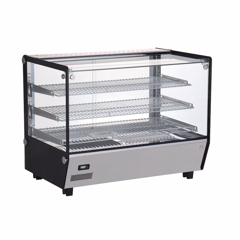 METRO PROFESSIONAL Warming Display Case GHV1160R, Stainless Steel/Glass, 85 x 56.8 x 68.6 cm, 160 L, Temp.: -30 to +90°C, 1100 W, 3 Shelves, Silver