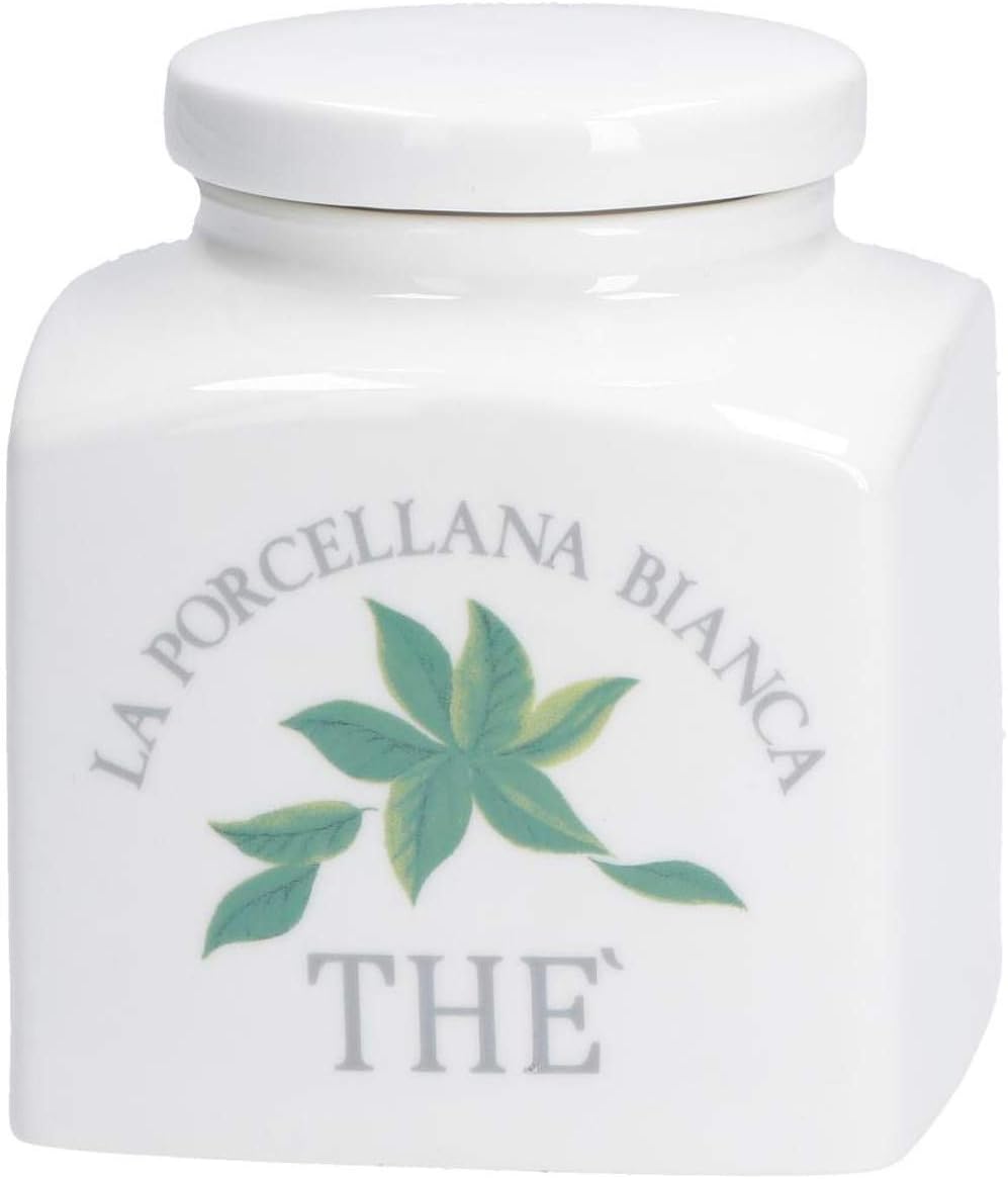La Porcellana Bianca Tea Canister with Lid 0.5 L in Gift Box Italy Country House Style Tea Aroma Tin Storage Container Tea Bag