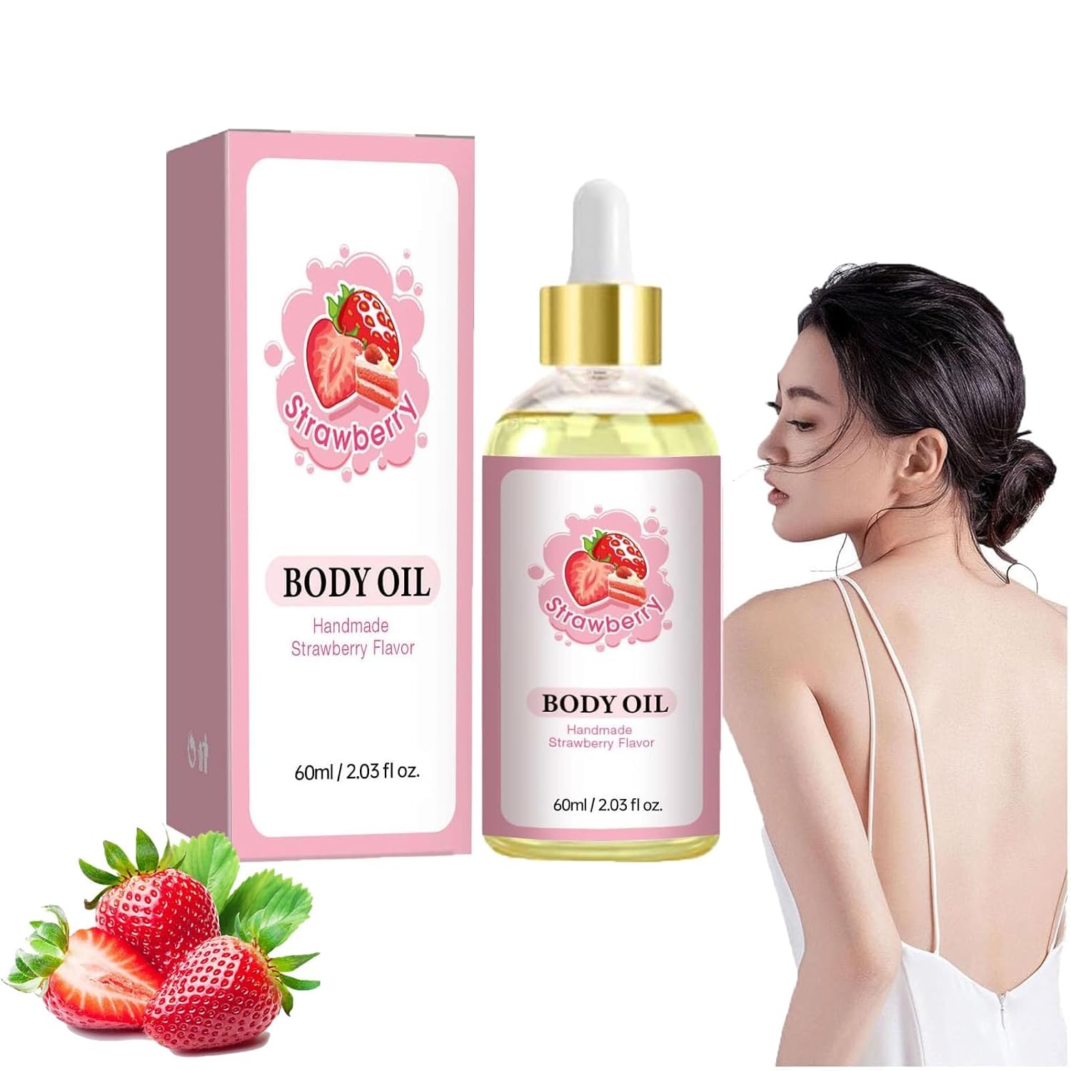Generic Wild Plus Body Juice Oil with Strawberry Scented Handmade Body Oil for Dry Skin, Body Juice Oil for Aging Skin, Body Oil for Women (1 Piece)