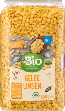 dmBio Yellow lentils, 500 g