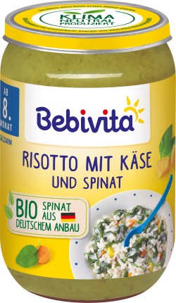 Bebivita Menu Risotto with cheese and spinach, from the 8th month, 220 g
