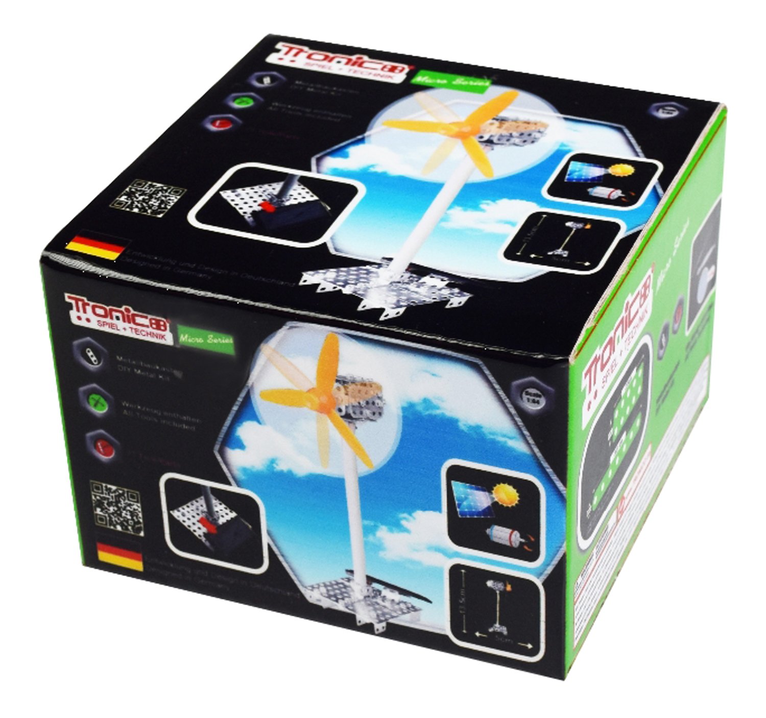 Tronico Micro Wind Power System With Solar Cell Drive Silver