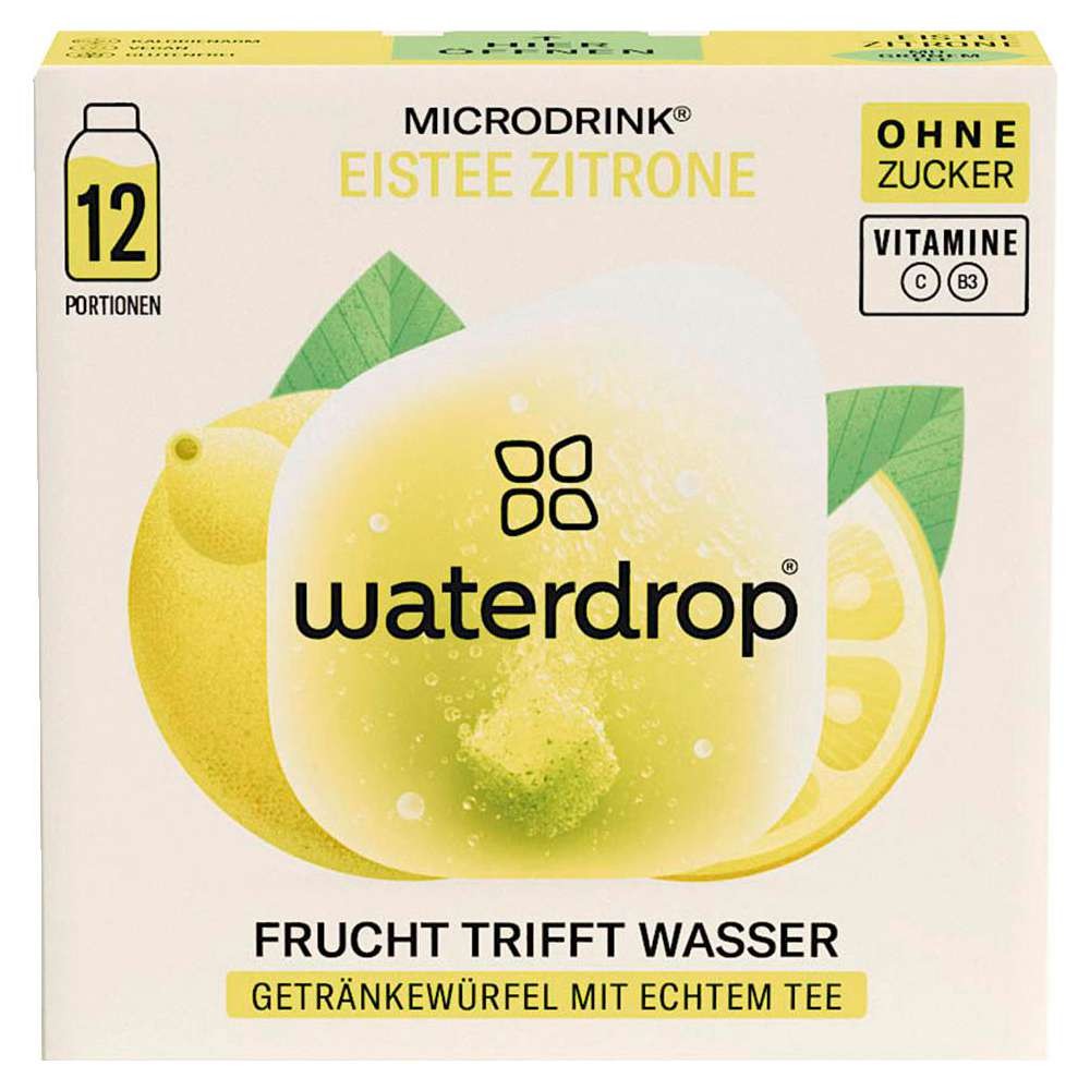 Waterdrop Microdrink, drink cubes iced tea, lemon