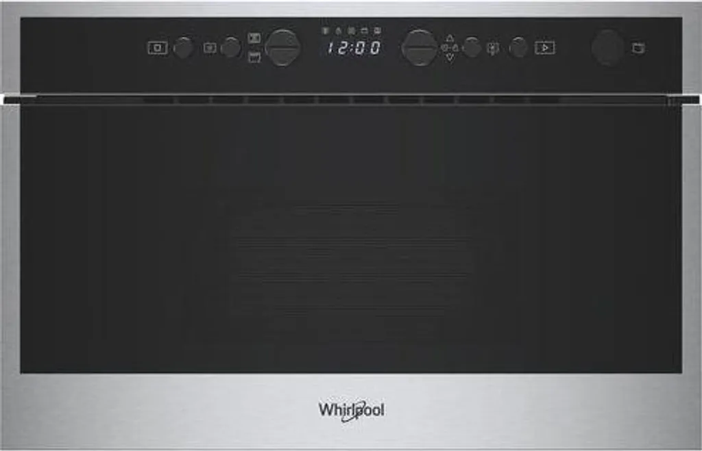 WHIRLPOOL built-in microwave, 750/700 W, 22 l capacity, grill, black + stainless steel
