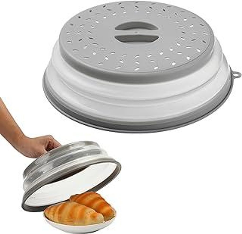 Akhan Microwave cover, microwave cover, multifunctional microwave cover, microwave cover, for fruit, vegetables and microwave, foldable, BPA-free, dishwasher safe