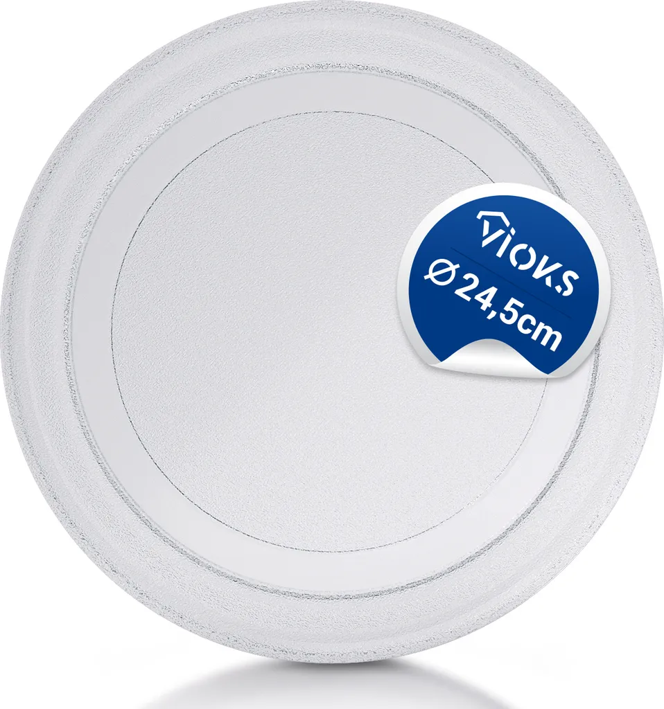 VIOKS Microwave plate compatible with LG 3390W1G005D, glass plate 245mmØ for microwave