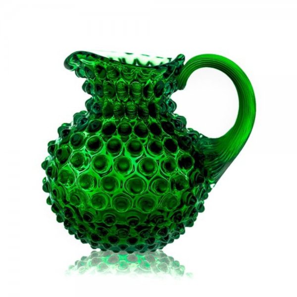 Milk jug Hobnail Dark Green by Klimchi Studio