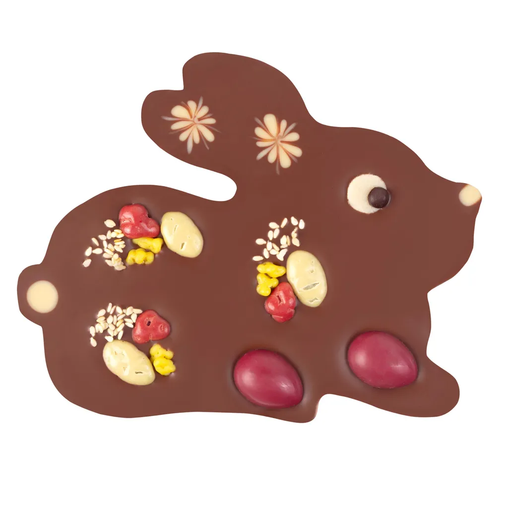 zotter Schokoladen Manufaktur Milk chocolate strawberry bunny de luxe from Zotter 100g