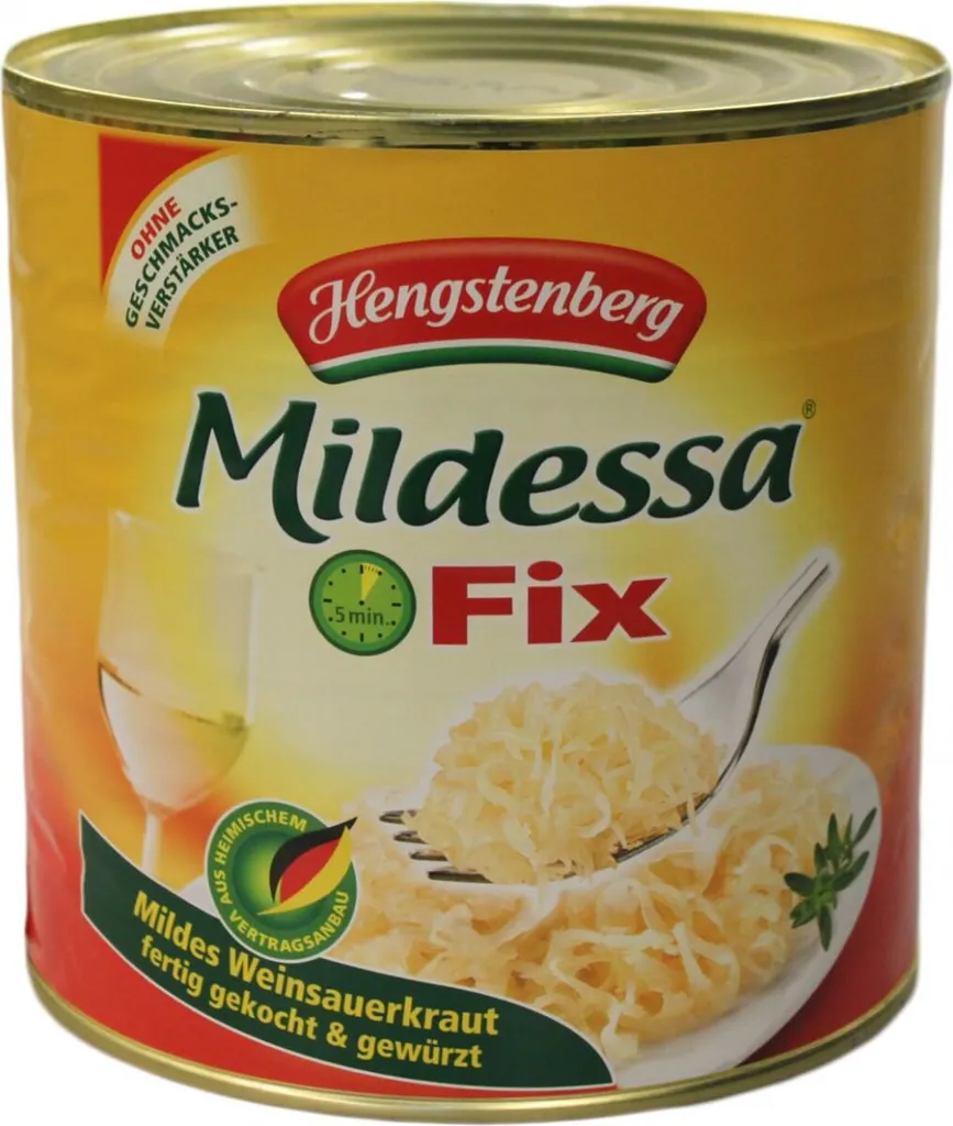 Hengstenberg Mildessa FIX Wine Sauerkraut, ready in 5 minutes, in a 2650ml can