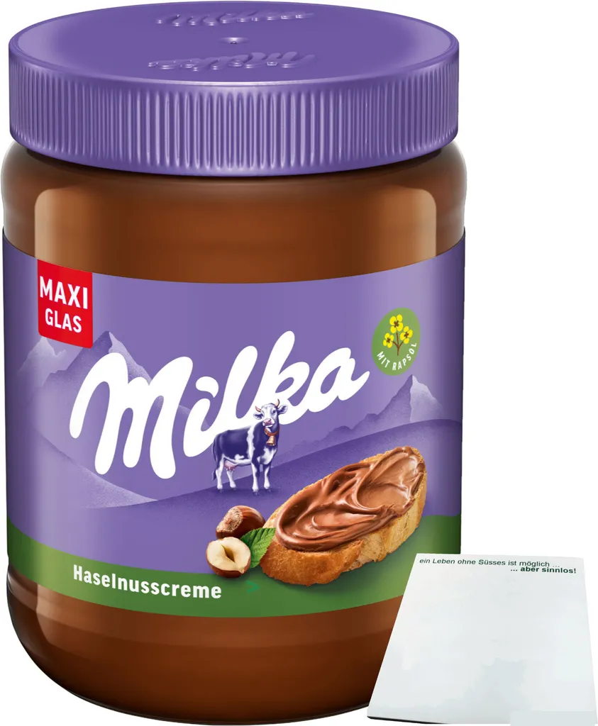 milka hazelnut cream spread (600g MAXI jar) + usy block