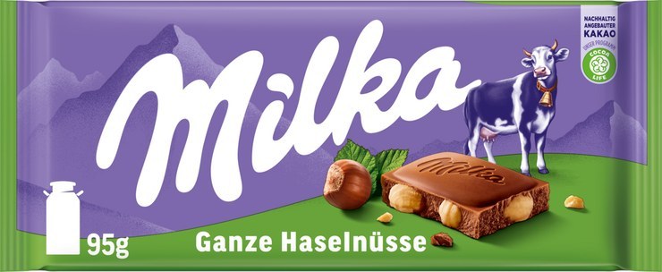 Milka Chocolate Whole Hazelnuts