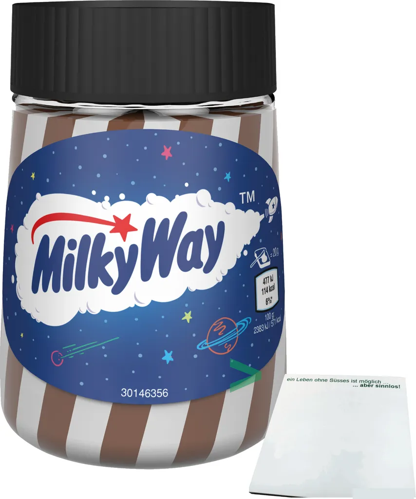 Milky Way Duo-Cream Spread Cocoa and Milk Flavor (350g Jar) + usy Block