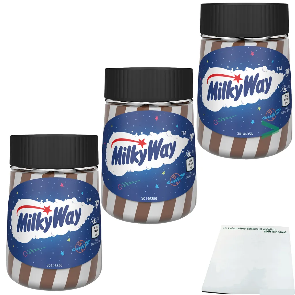 Milky Way Spread Duo Cream Cocoa and Milk Flavour 3-pack (3x350g jar) + usy Block