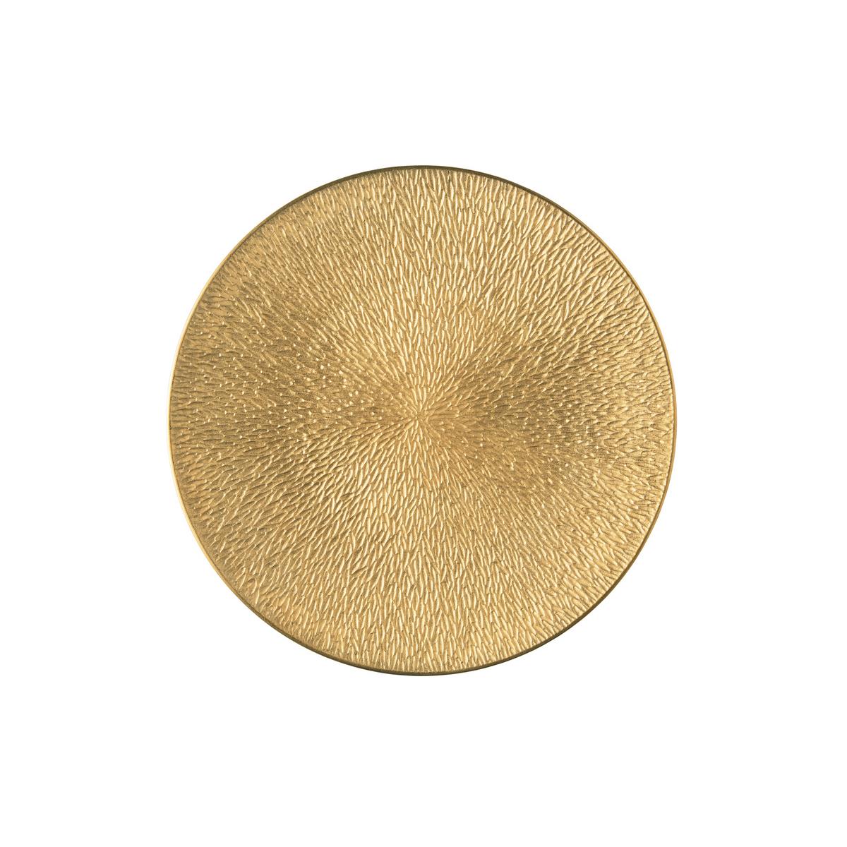 Minéral Irisé Gold bread plate, engraved all over by Raynaud