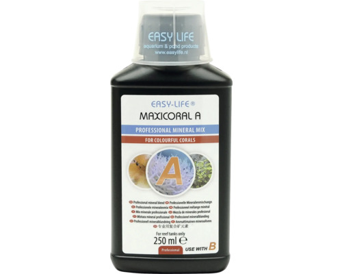 Easy Life Mineral mixture sea water MaxiCoral A 250 ml liquid for seawater aquarium with corals Strontium / Barium complex, Mg, Mn, Fe, Mo, Li, Rb, Cr, Co, Se, Cu, Zn, Ni, Se