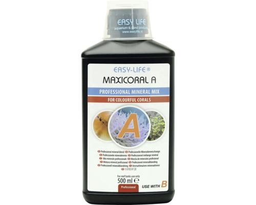 Easy Life Mineral mixture sea water MaxiCoral A 500 ml liquid for seawater aquarium with corals Strontium / Barium complex, Mg, Mn, Fe, Mo, Li, Rb, Cr, Co, Se, Cu, Zn, Ni, Se