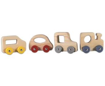 Wooden miniature cars, set of 4