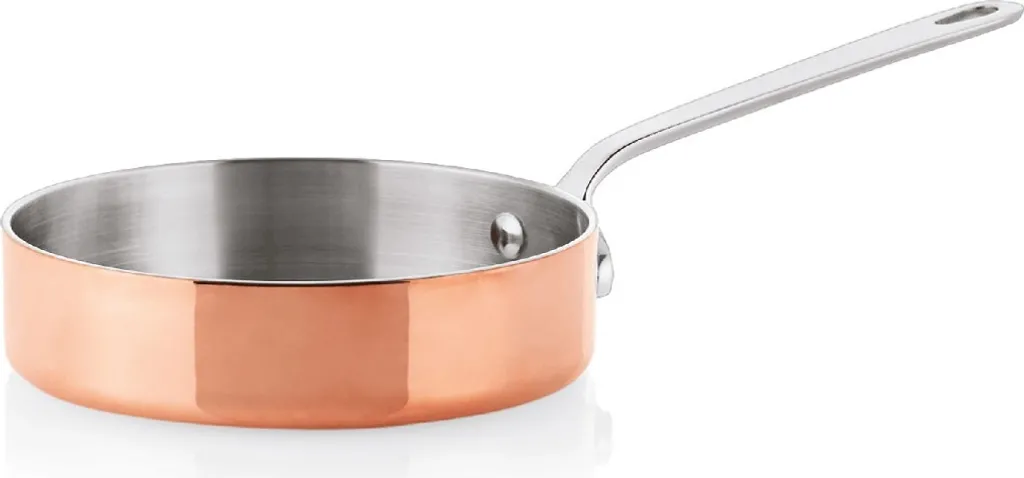 WAS GERMANY Mini serving pan MINI COPPER 3PLY, Ø 12 cm, 250 ml, copper, aluminum, stainless steel