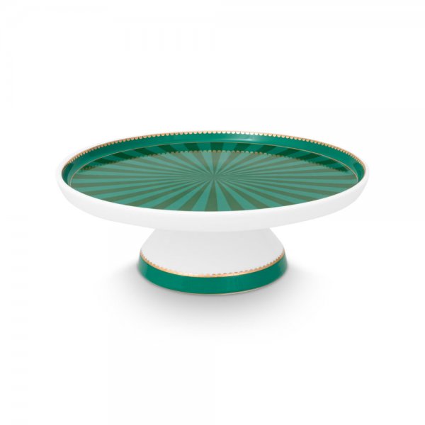 Mini Cake Plate Love Birds Stripes Emerald Pip Studio