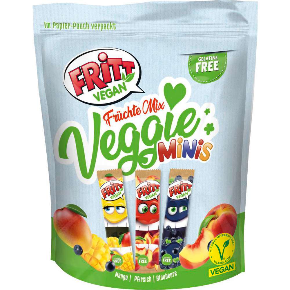 Fritt Mini Veggie Chews, Mango, Peach, Blueberry