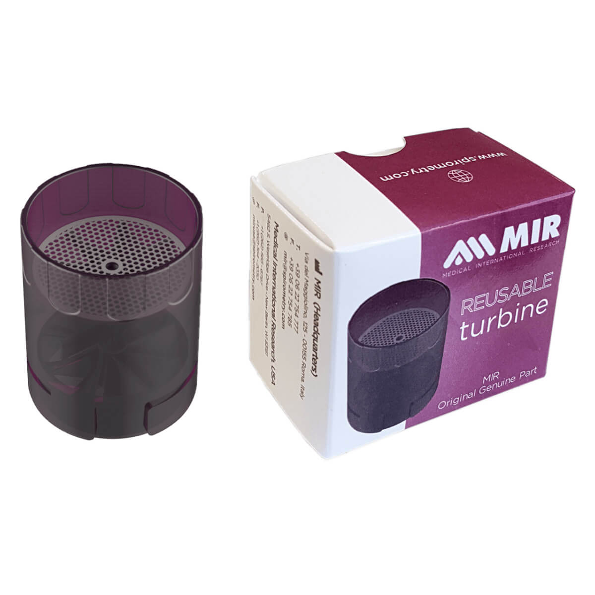 MIR Reusable violet turbine for MIR spirometers