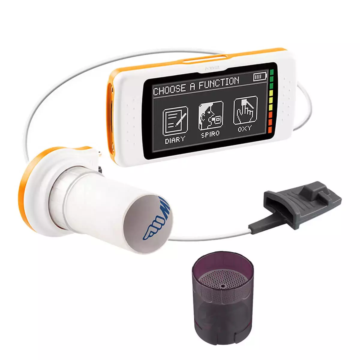 MIR Spirodoc spirometer with oximetry option and reusable turbine