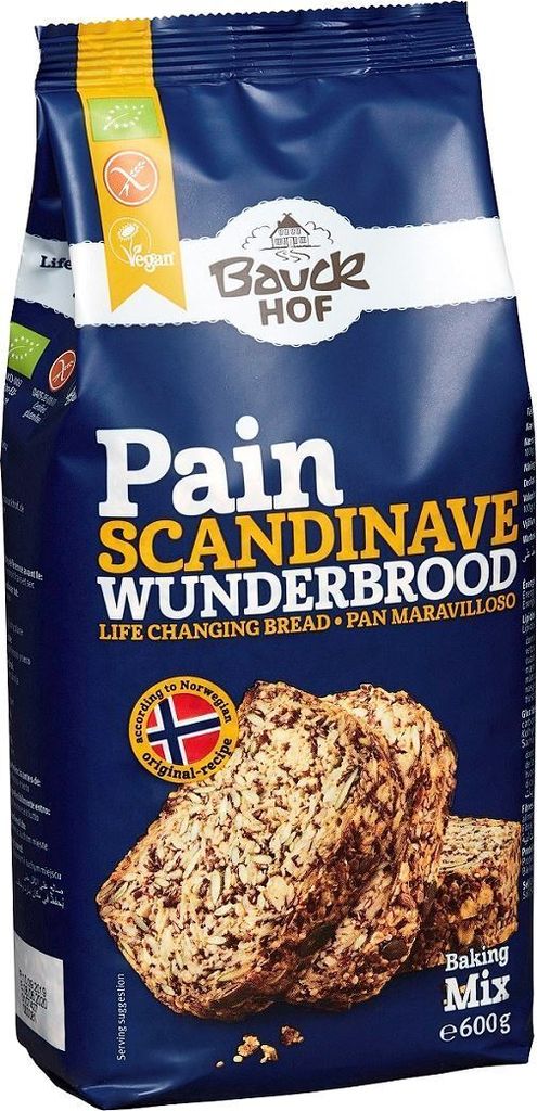 Bauckhof Bread mix made from wholemeal oat flour with added oat flakes and oat grains, gluten-free, 600 g - BAUCK HOF