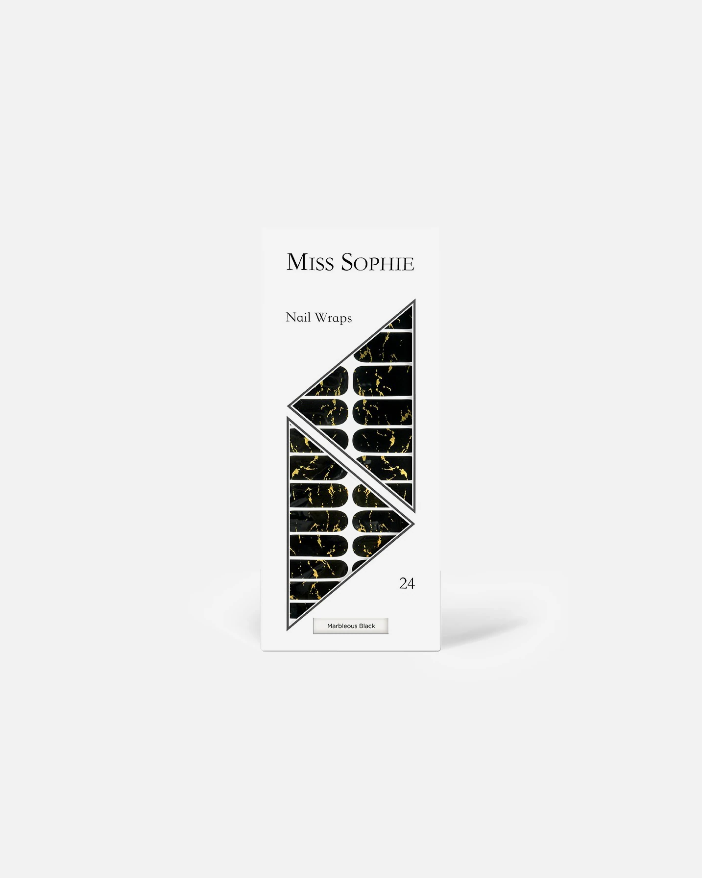 Miss Sophie artificial nails nail wraps Marbleous Black
