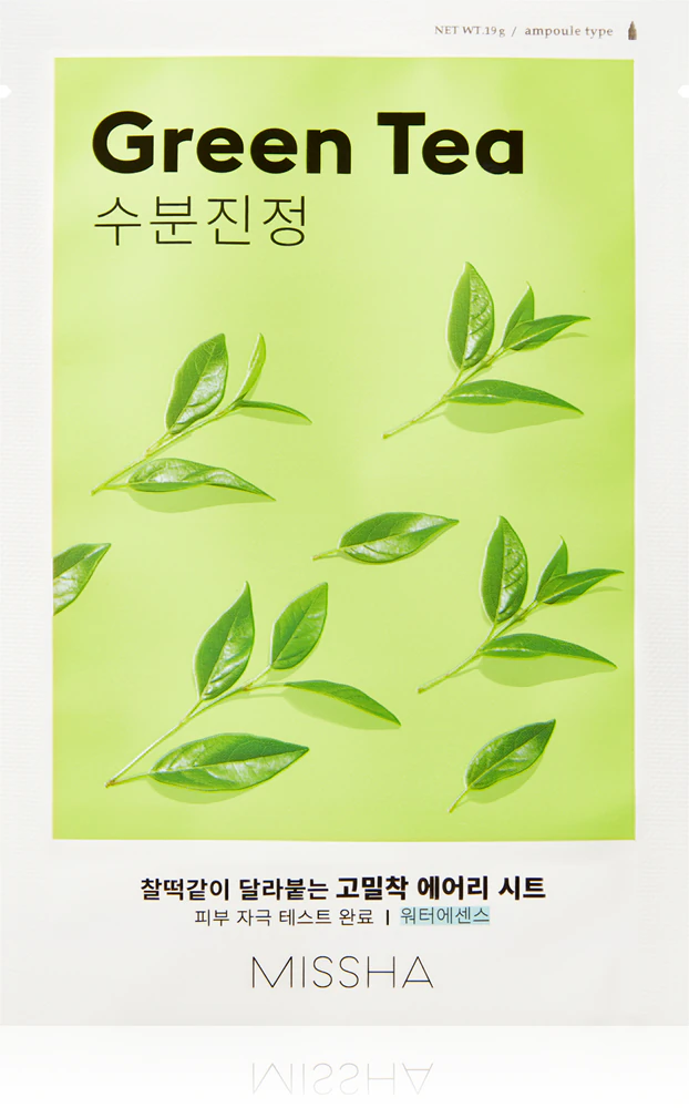 Missha Airy Fit Green Tea Soothing sheet mask with green tea