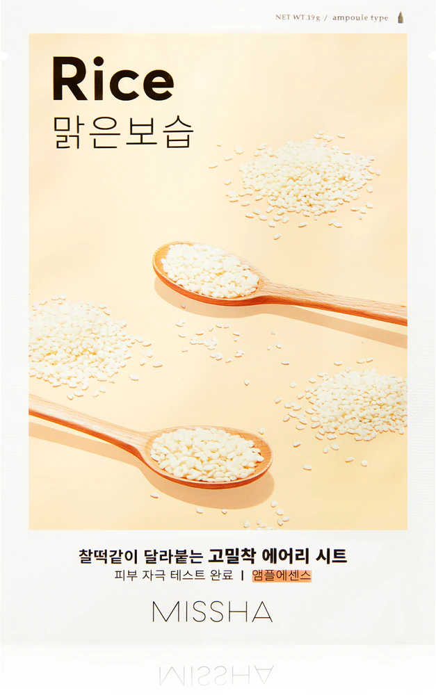 Missha Airy Fit Rice cell layer mask with cleansing and refreshing effect