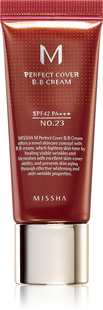Missha M Perfect Cover BB cream with very high UV protection small pack Farbton No. 23 Natural Beige SPF 42/PA+++ 20 ml