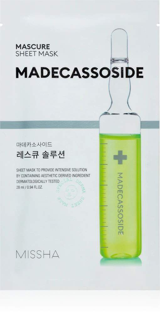 Missha Mascure Madecassoside nourishing sheet mask for sensitive and irritated skin