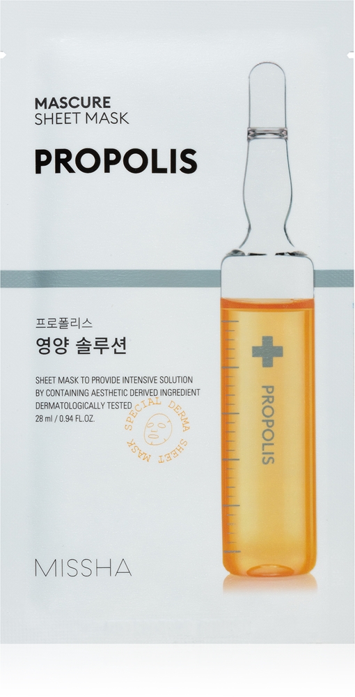Missha Mascure Propolis Nourishing sheet mask for sensitive and irritated skin