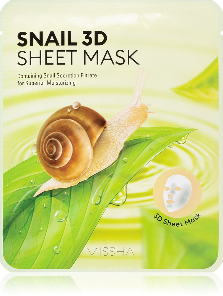 Missha Snail cell layer mask with cleansing and refreshing effect with snail extract