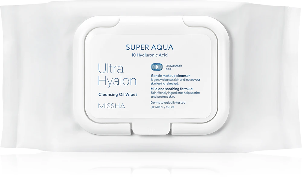 Missha Super Aqua 10 Hyaluronic Acid cleansing and make-up removal pads