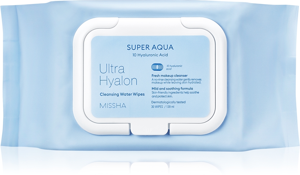 Missha Ultra Hyalon makeup removal wipes with hyaluronic acid