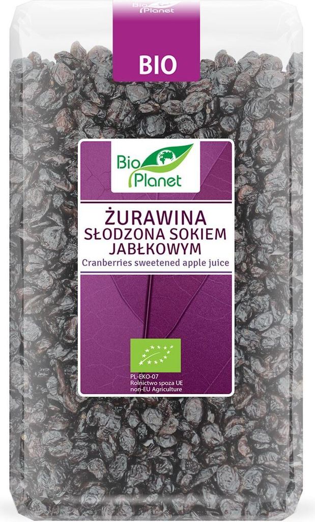 Biogo APPLE JUICE SWEETENED CRANBERRIES 1 kg - PLANET