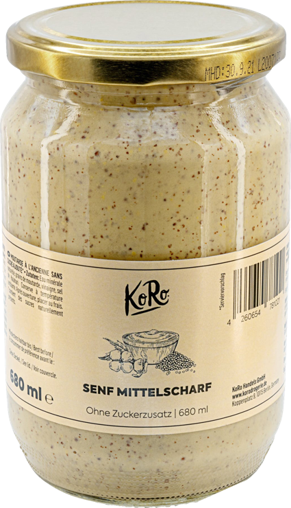 KoRo Medium hot mustard without added sugar