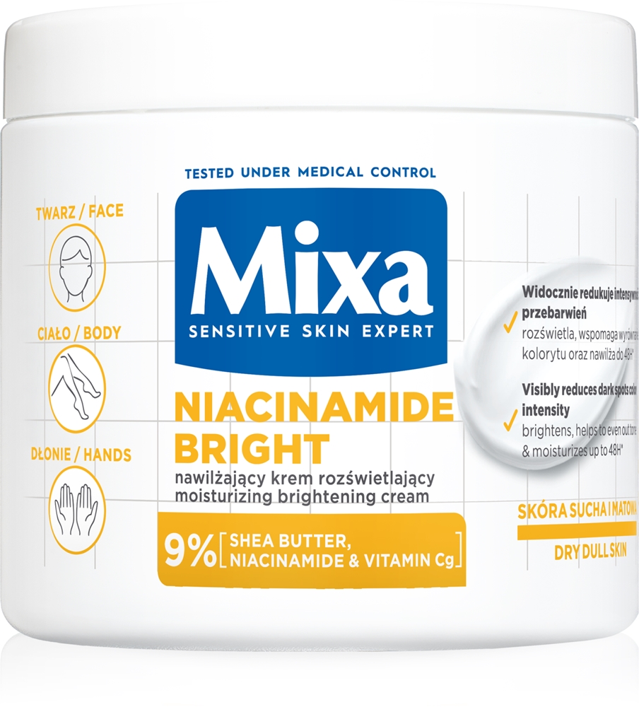 Mixa Niacinamide Bright intensive, hydrating cream against dark spots