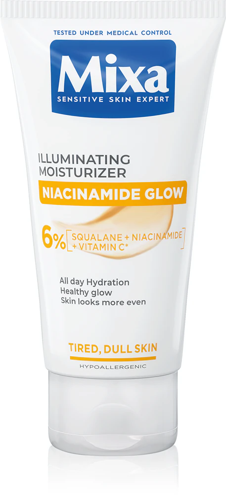 Mixa Niacinamide Glow brightening cream with moisturizing effect