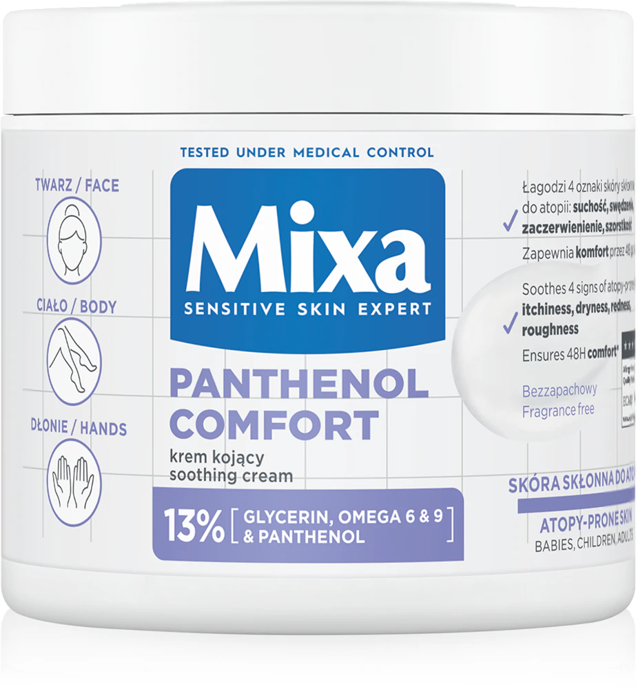 Mixa Panthenol Comfort regenerating body cream for dry to atopic skin