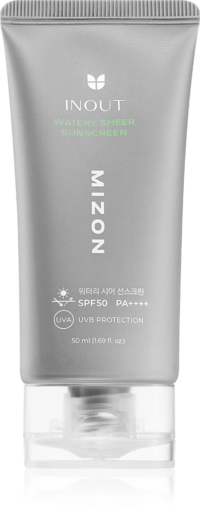Mizon Inout Watery Sheer Sunscreen light protective face cream with moisturizing effect